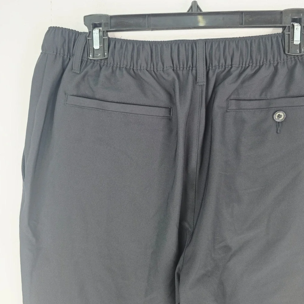 Chubbies Everywear Pants Men 36x30 Black Performance Tapered Chino Elastic Waist